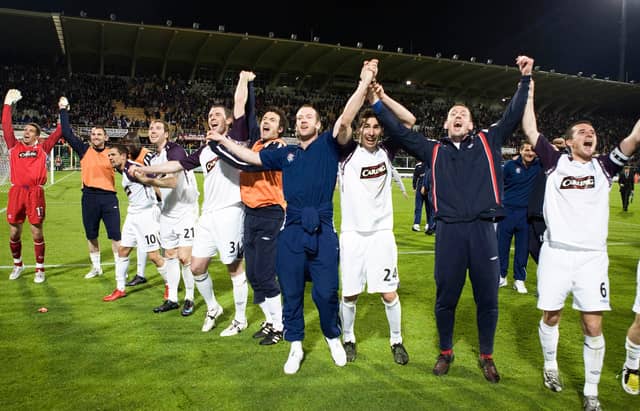 Rangers reached the Uefa Cup final after a penalty shoot-out win over Fiorentina. Picture: SNS