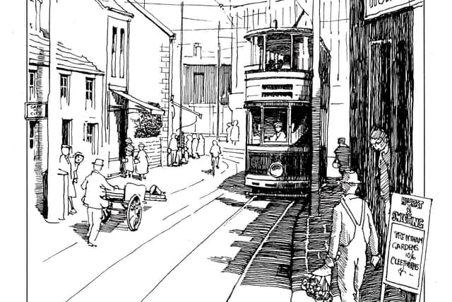 Holme Lane and Hillsborough Corner from Trams Tidlers & Tizer by Eric Leslie 1989