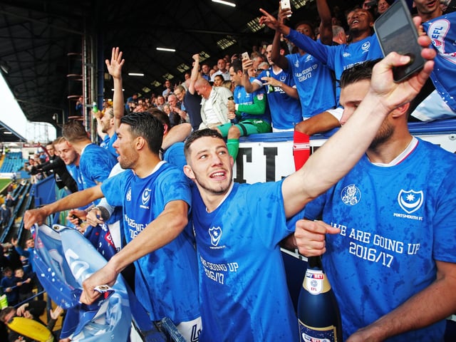 Conor Chaplin and fans celebrate winning the title