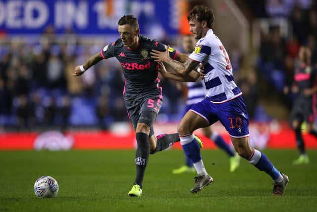 John Swift (R) in action for Reading against Leeds: Warren Little/Getty Images
