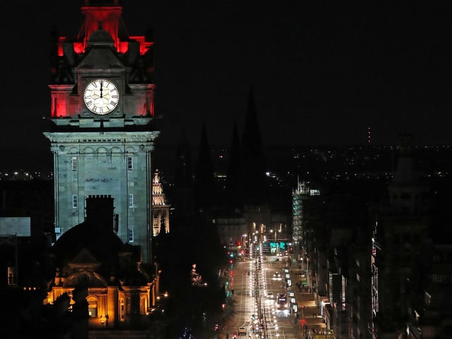 A quiet Princes Street in Edinburgh at midnight, people are urged to avoid Hogmanay celebrations in the midst of tough coronavirus restrictions.Photo credit: Andrew Milligan/PA Wire