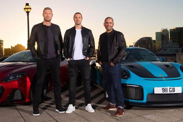 Freddie Flintoff, Paddy McGuiness and Chris Harris were seen filming in Doncaster