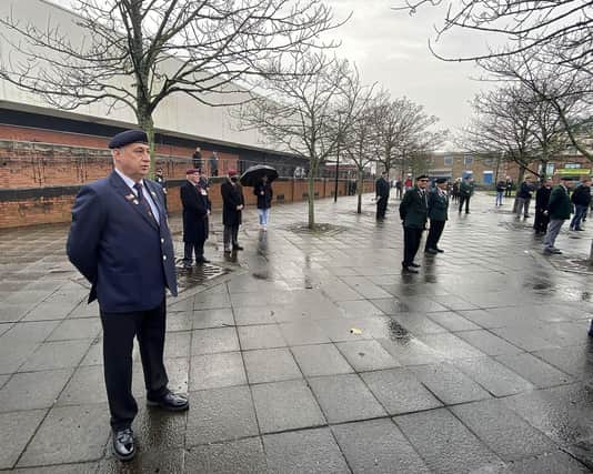 Hartlepool veterans and members of the public maintained social distancing regulations at the town's Remembrance Sunday service.