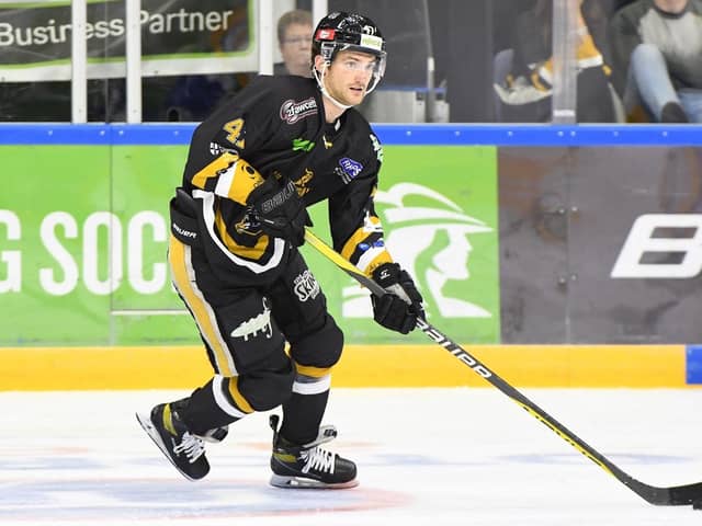A man has been arrested on suspicion of manslaughter after the death of ice hockey player Adam Johnson. Picture courtesy of Panthers Images/EIHL Media.