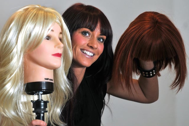 Hairdresser Ashley Dempsey is a wig specialist and she was in the picture seven years ago.