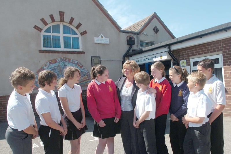 These Seaton Carew Holy Trinity pupils were enjoying a conversation in the sunshine in 2009.