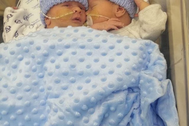 Keegan and Klayton were born four weeks ago to mum Beth Gelsthorpe, who said their big sister, aged six, was enjoying helping her to look after them.