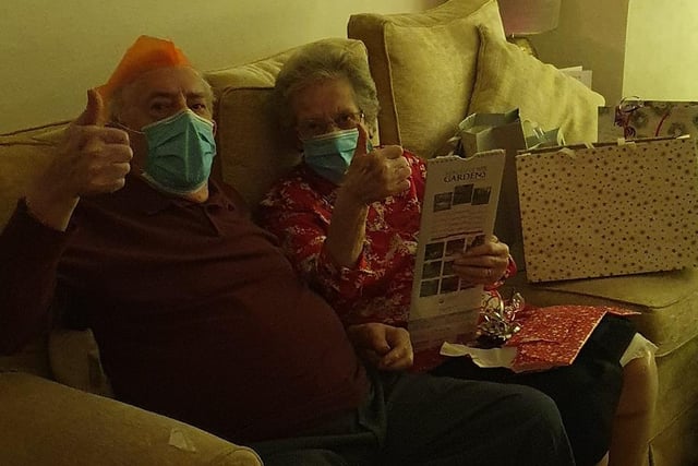 Rachel Nowak shared this photo of her grandparents on Christmas day. They are both in their 90's.