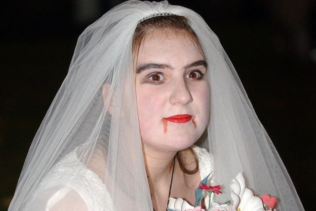 Draculas bride Francine Lewis, aged 13 from Shirecliffe at the 2003 Fright Night