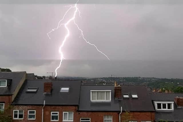 Lightning lit up the sky across Sheffield last night (Pic: Geoffrey Mark Wainwright)