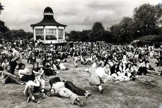 People at Weston park, Sheffield, in July 1979.