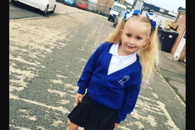 Harper Ann, aged five, from Warren Park, is returning to school.