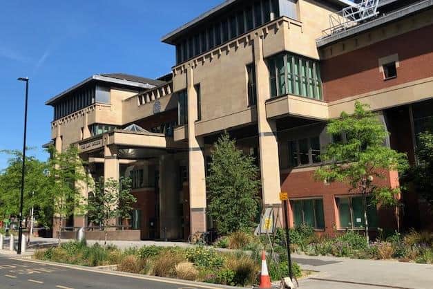 Sheffield Crown Court, pictured, has heard how four people have denied beng involved in a conspiracy to commit murder after two-drive by shootings were reported in Sheffield.