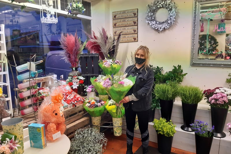 Courtney Dadswell, of Marions Florist in South Shields. Marions is offering a variety of Valentine's Day arrangements and custom-made floral designs, with prices ranging from £5-£30.