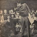 Colin George directing the action during a Saturday morning session at the Sheffield Playhouse. The Guardian, 7 October 1963.
