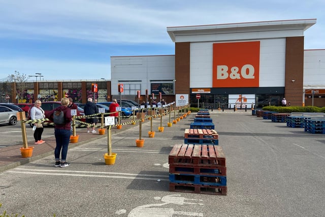 There were long queues when B&Q reopened its branch in Washington, after being closed for four weeks.