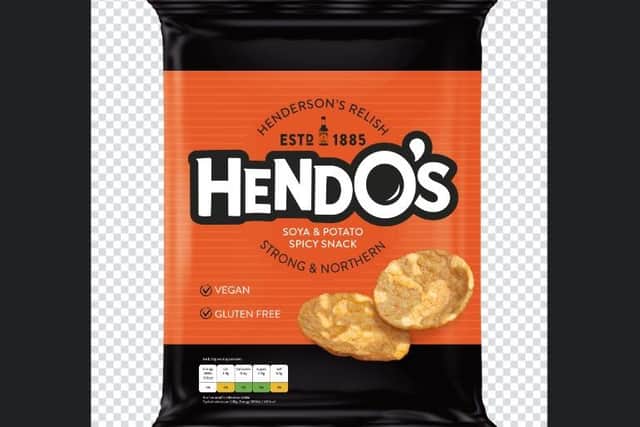 Hendo's, a new Henderson’s Relish flavour snack, is going be put on the market for the first time later this month, with the new savoury launching later this month, and currently being offered to pubs and retailers.