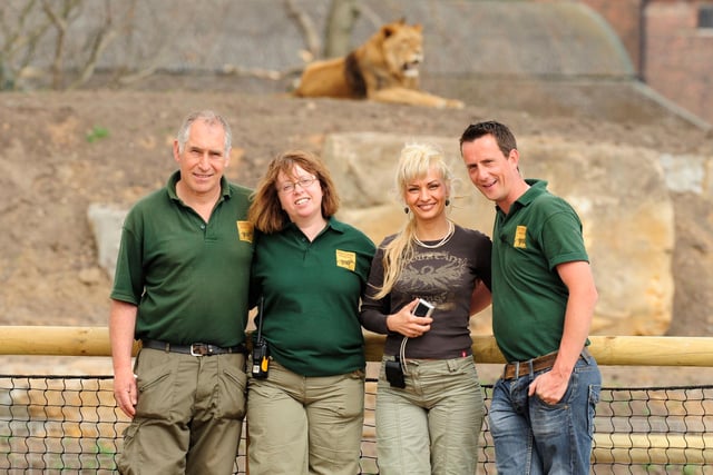 Some of the rescue team, from left, Neville Williams (YWP Director), Cheryl Williams (YWP Director), Daiana Ghender and John Minion (YWP Director) who were involved with the rescue of 13 lions from Romania