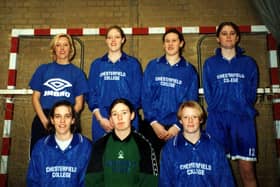 Chesterfield College Women's 5-a-side Team pictured in 1999