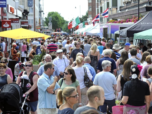 The Southsea Food Festival 2013 gets under way in the Palmerston Precinct Southsea. Picture: Ian Hargreaves 132025-1
