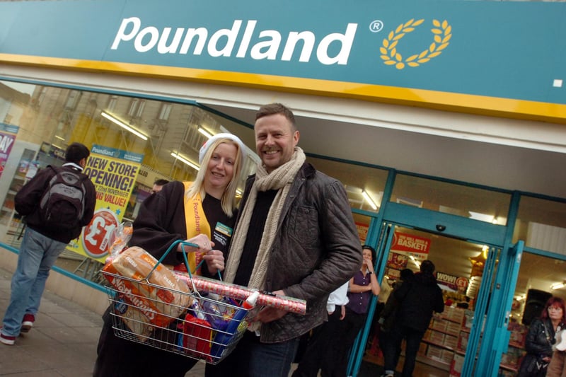 Sunderland Empire panto start Tom Lister was pictured with Claire Rushworth after he had officially opened the new Poundland store in High Street West in 2012.