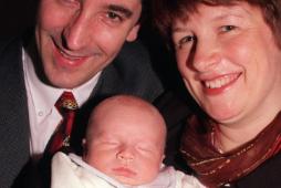 The first Doncaster Millenium baby Matthew Edwards. Parents Nicholas and Andrea Edwards.