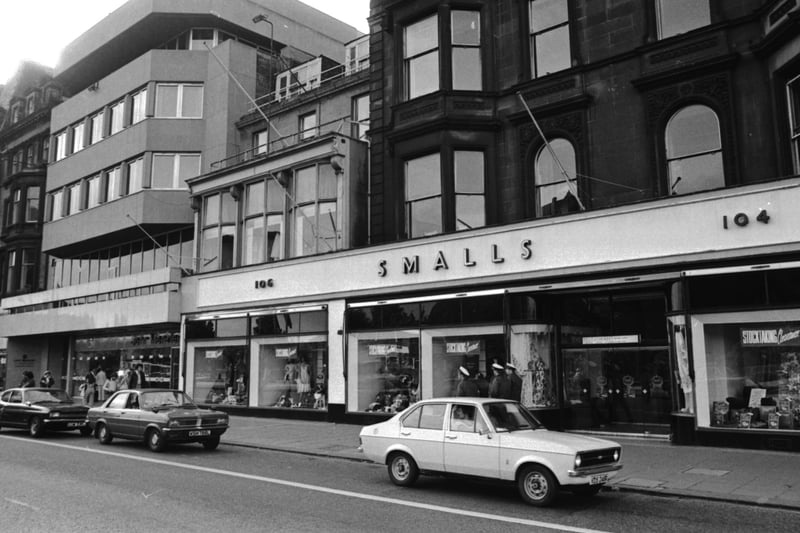 Princes Street was once chock full of department stores, and one of the busiest was Smalls. Owned by House of Fraser, it closed its doors in 1977.