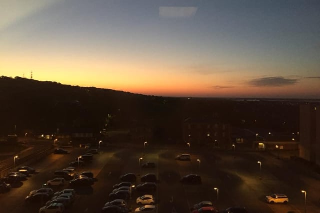 Carrieanne Gott was greeted by this beautiful view during her night shift at Queen Alexandra Hospital.