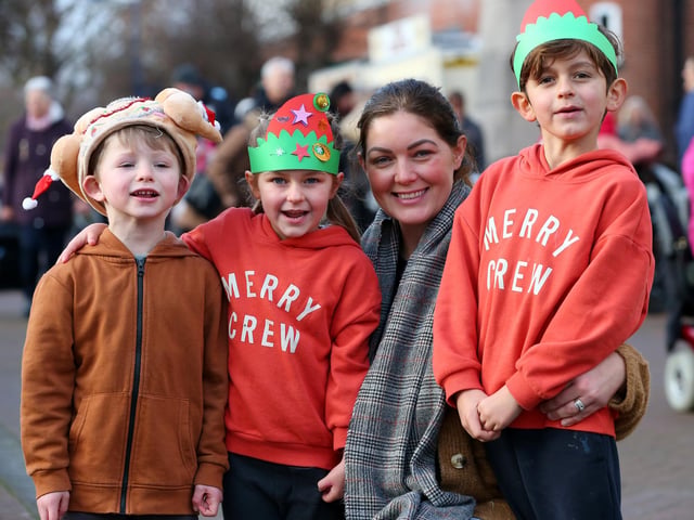 From left, Eddie Guise, five, Nyla Osborne, five, Charlotte Osborne and Ezra Osborne, five
(jpns 181221-08)
