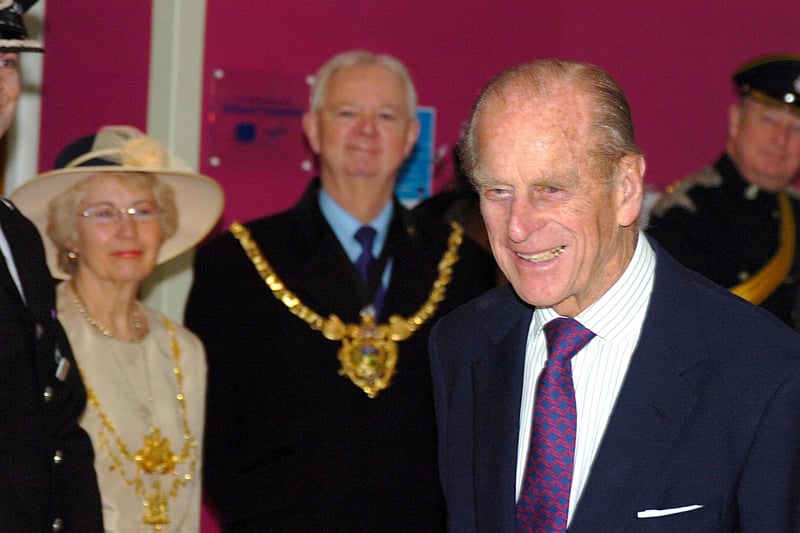 The Duke of Edinburgh arrives at the new Health Faculty at the Robert Winston building, Broomhall Road