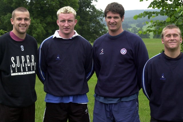 New signings of Sean Parrish, Luke Beckett, Mike Pollitt and Jamie Ingledow at Chatsworth in 2000.