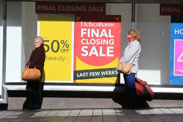Debenhams is offering a closing down sale up to 70% to clear their stock before it permanently closes. Picture by Chris Etchells