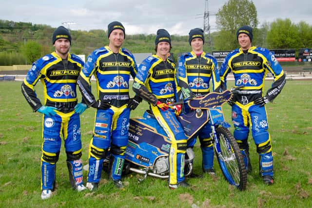 The Sheffield Tigers team from left to right: Justin Sedgmen, Troy Batchelor, Kyle Howarth, Josh bates, James Wright.
