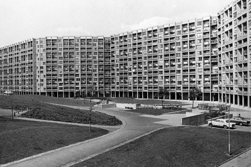 Kelvin Flats, Infirmary Road, pictured in May 1972. They were demolished in 1995. Ref no: s32997