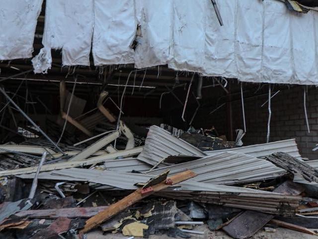 The demolition zone makes for a treacherous exploration area.