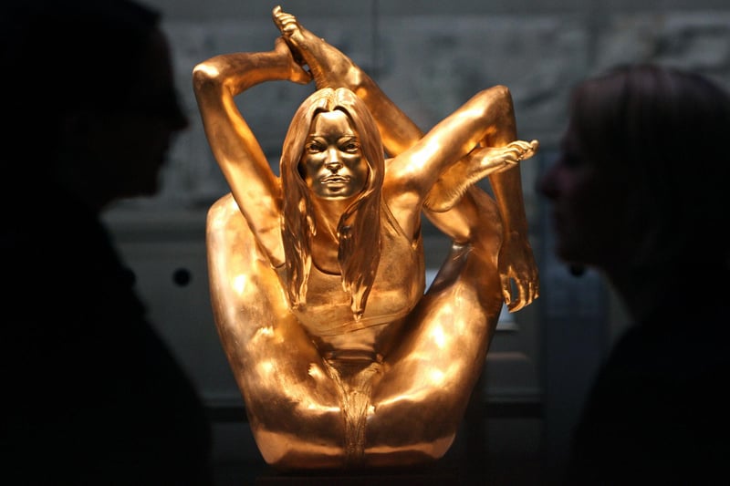 This is a flexible interpretation, to say the least The 50kg solid gold statue is the largest gold statue produced since Ancient Egyptian times.