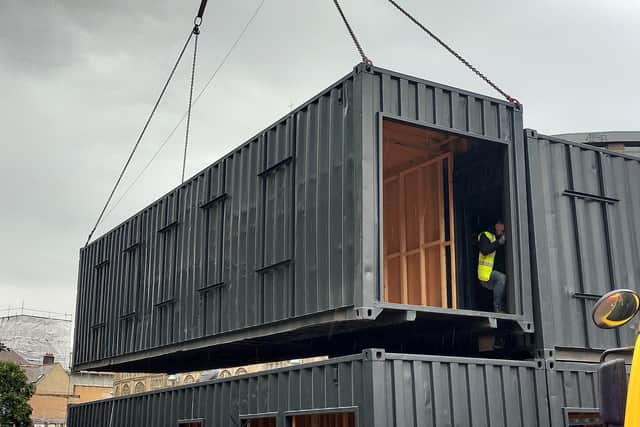 Community groups can now apply to rehome Sheffield Council’s shipping containers used in the failed Fargate complex.