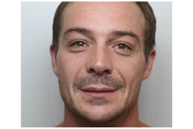 A spokesperson for South Yorkshire Police said Deks Roberts, aged 35, is ‘wanted in connection with reported breach of bail, assault and failing to attend court for alleged burglary offences’