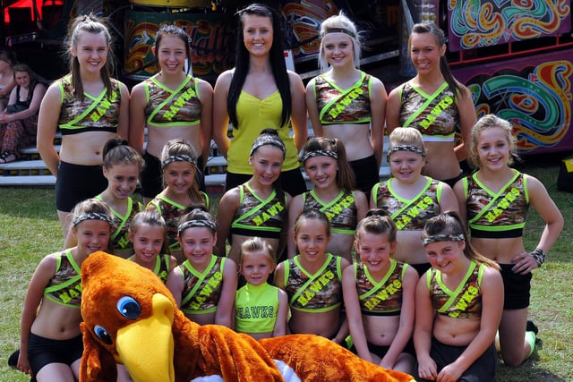 The Hartlepool Hawks pose for a photograph as they wait to perform at the opening of the Headland Carnival nine years ago.