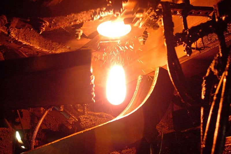 This scene of glass production was taken at the works in 2007.