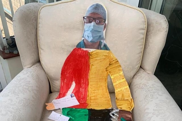 Thomas created this colourful NHS worker taking a well-earned rest!
