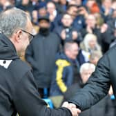 Marcelo Bielsa greets Chris Wilder before Sheffield United's win over Leeds two seasons ago: Bruce Rollinson