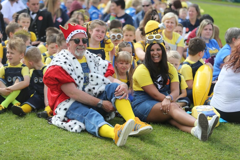 The 2016 retinue were from Grange Primary, whose presentee theme was The Minions.