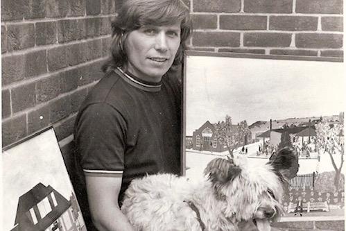 Stephen Hamilton with his art back in 1970.