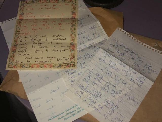 Handwritten letters were found strewn around the mansion.