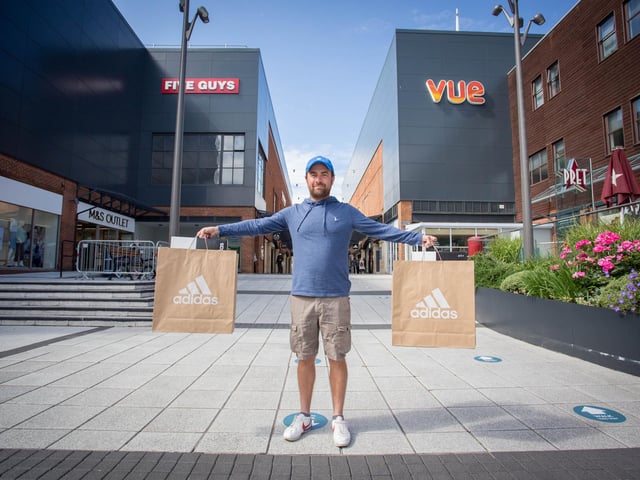 Shoppers returned as Gunwharf Quays was allowed to open again.