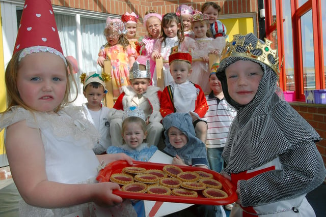 Pupils from Albert Elliott Primary School nursery were dressed as kings and queens to mark the Queen's 80th birthday. Is there someone you know in the photo?