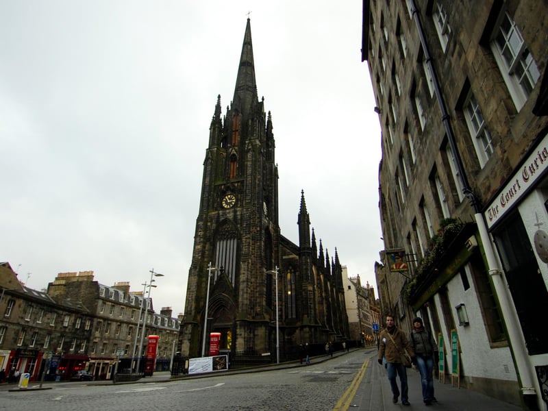 Formerly the Tolbooth Kirk, this striking building was built in the 1840s and was originally served as a meeting hall for the General Assembly of the Church of Scotland. Today it's known as the Hub, and is used as a ticket office, information centre and performance venue during the Edinburgh Festival.
