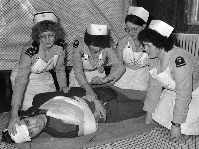 Kirkby St John Ambulance Brigade Team in No2 Area Competition.
Did you take part in 1980?