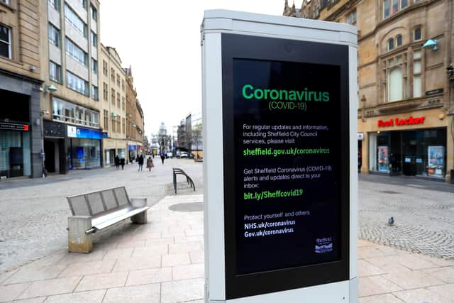 An electronic bilboard advises on coronavirus in Sheffield  Mike Egerton/PA Wire
